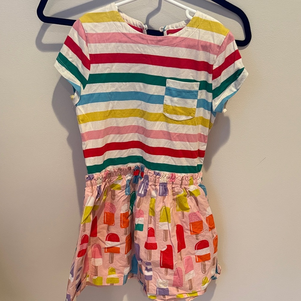 Mini Boden Multicolor Striped Dress, 9-10